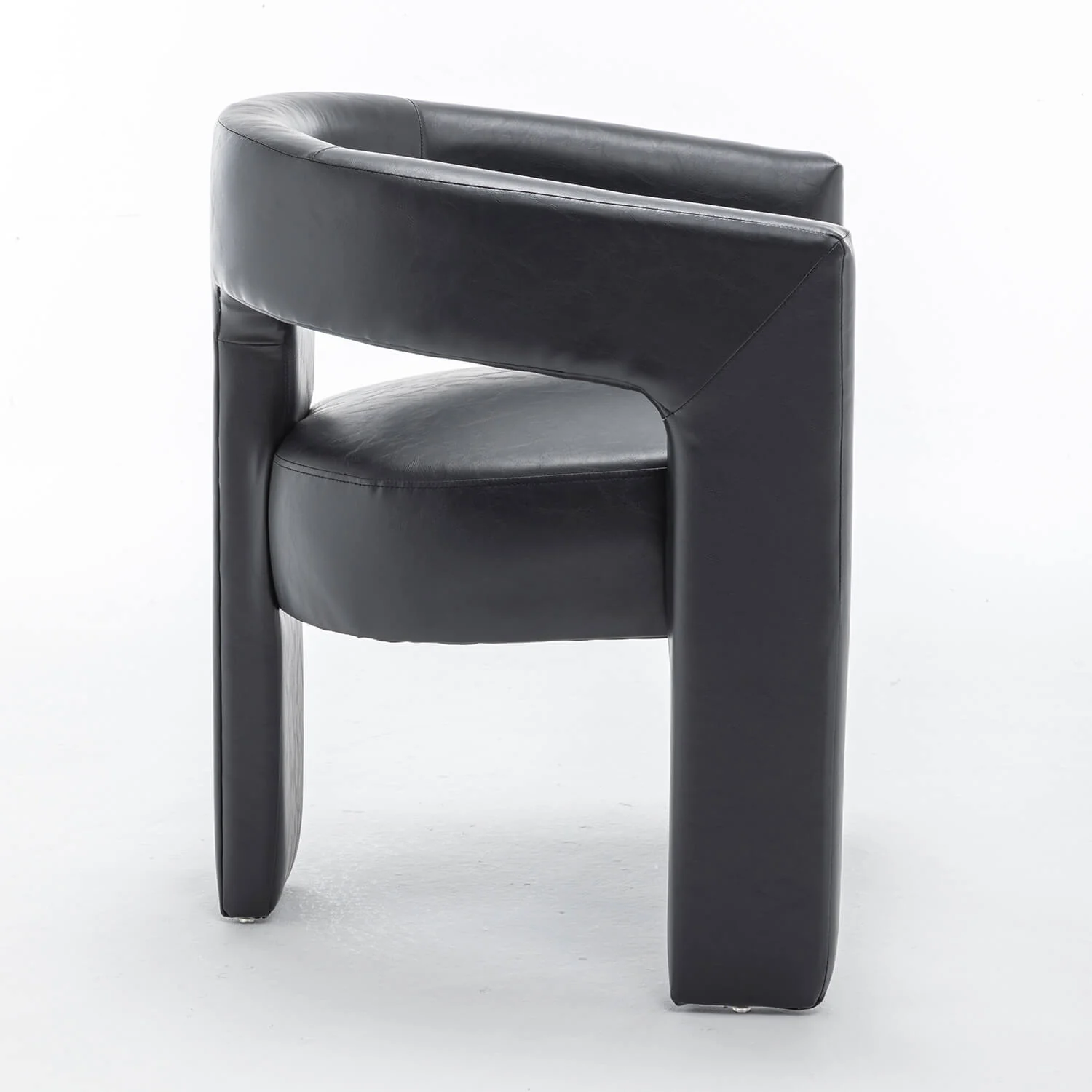SEYNAR Modern Glam PU Leather Upholstered Dining Chair - Funk Metal Works LLC