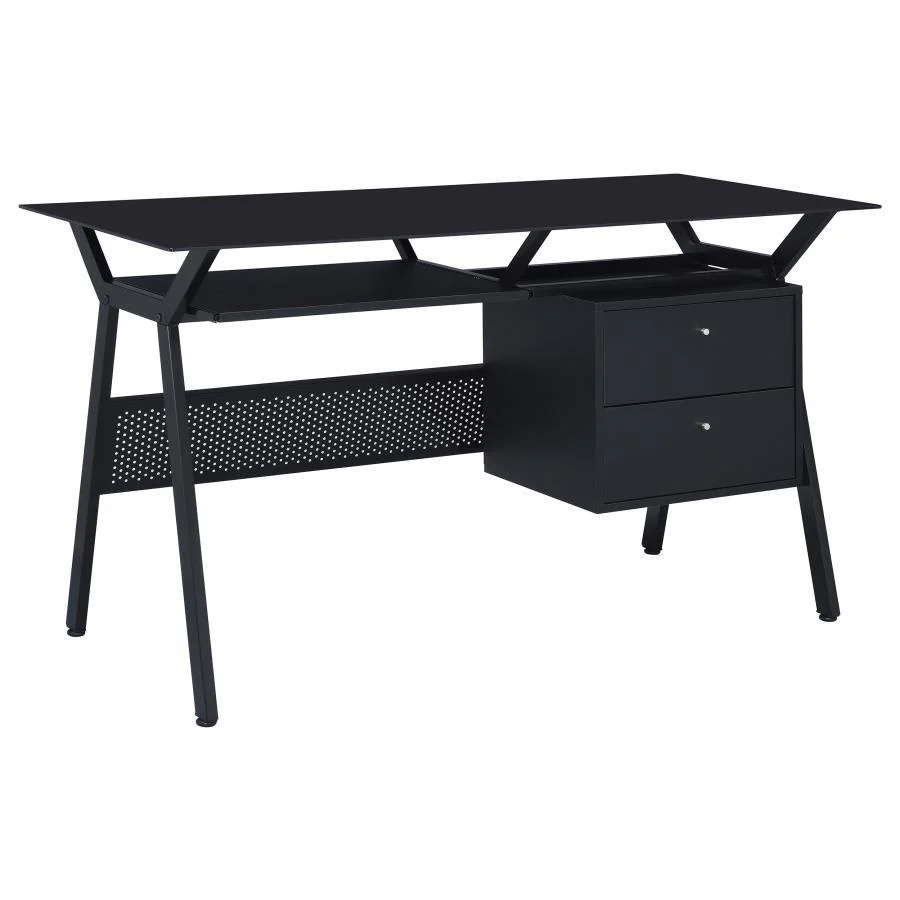 Weaving - Computer Desk - Black - Funk Metal Works LLC