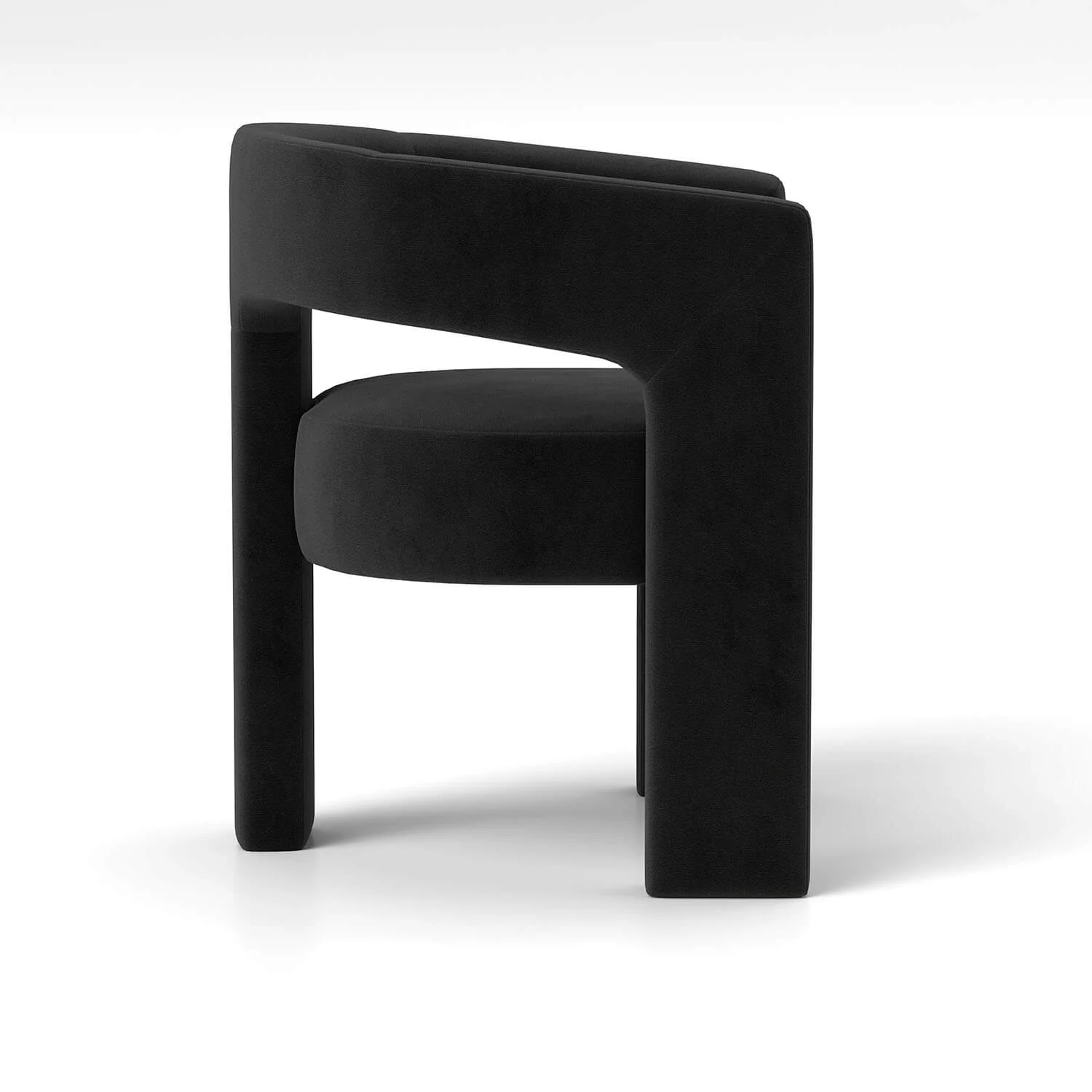 SEYNAR Modern Glam Velvet Upholstered Dining Chair, Open-Back Accent Chair - Funk Metal Works LLC