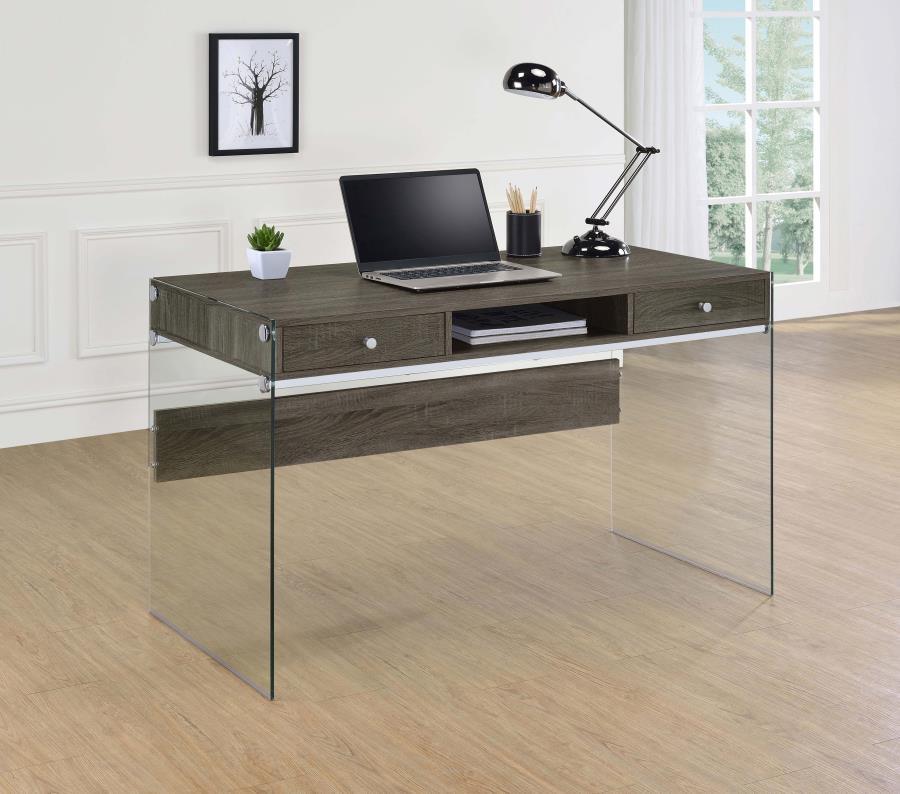 Dobrev - 2-drawer Writing Desk - Funk Metal Works LLC