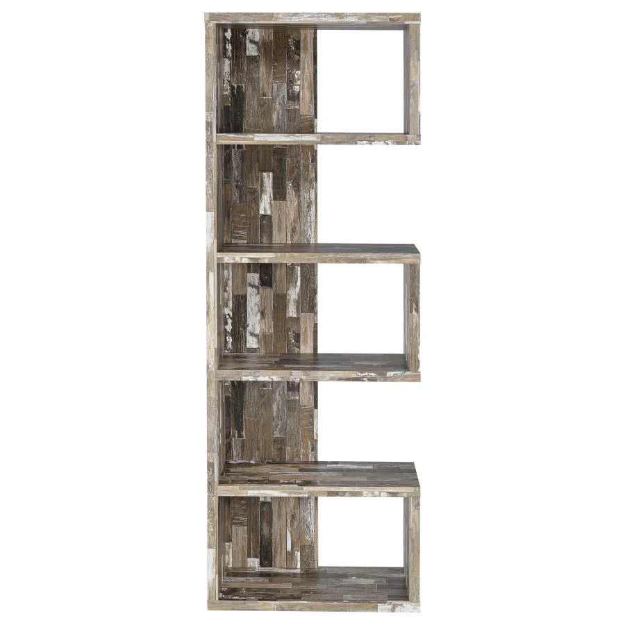 Coaster - 5-tier Alternating Boxes Design Bookcase - Funk Metal Works LLC