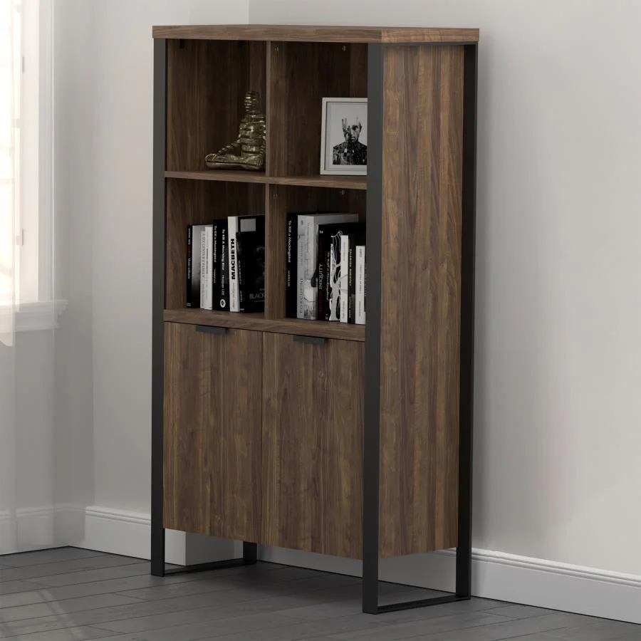 Pattinson - Bookcase - Brown - Funk Metal Works LLC