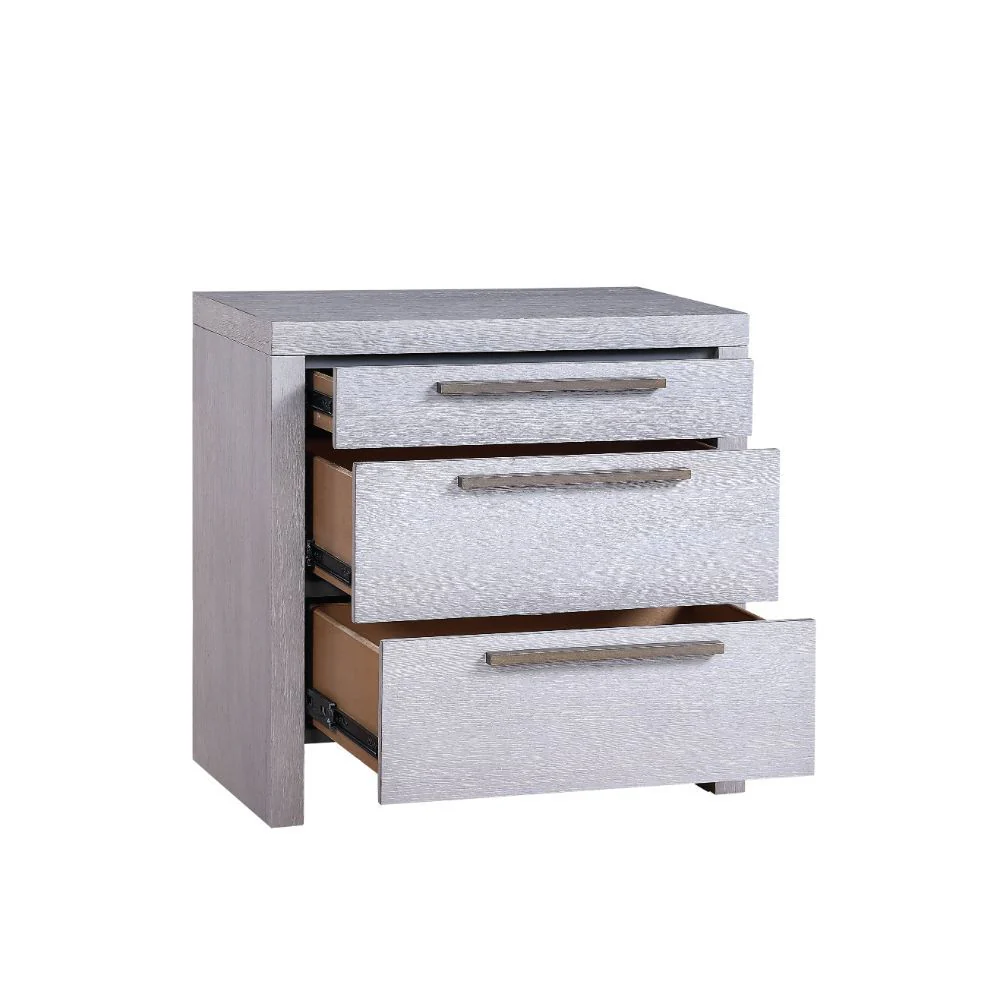 Aromas - Nightstand - White Oak - Funk Metal Works LLC