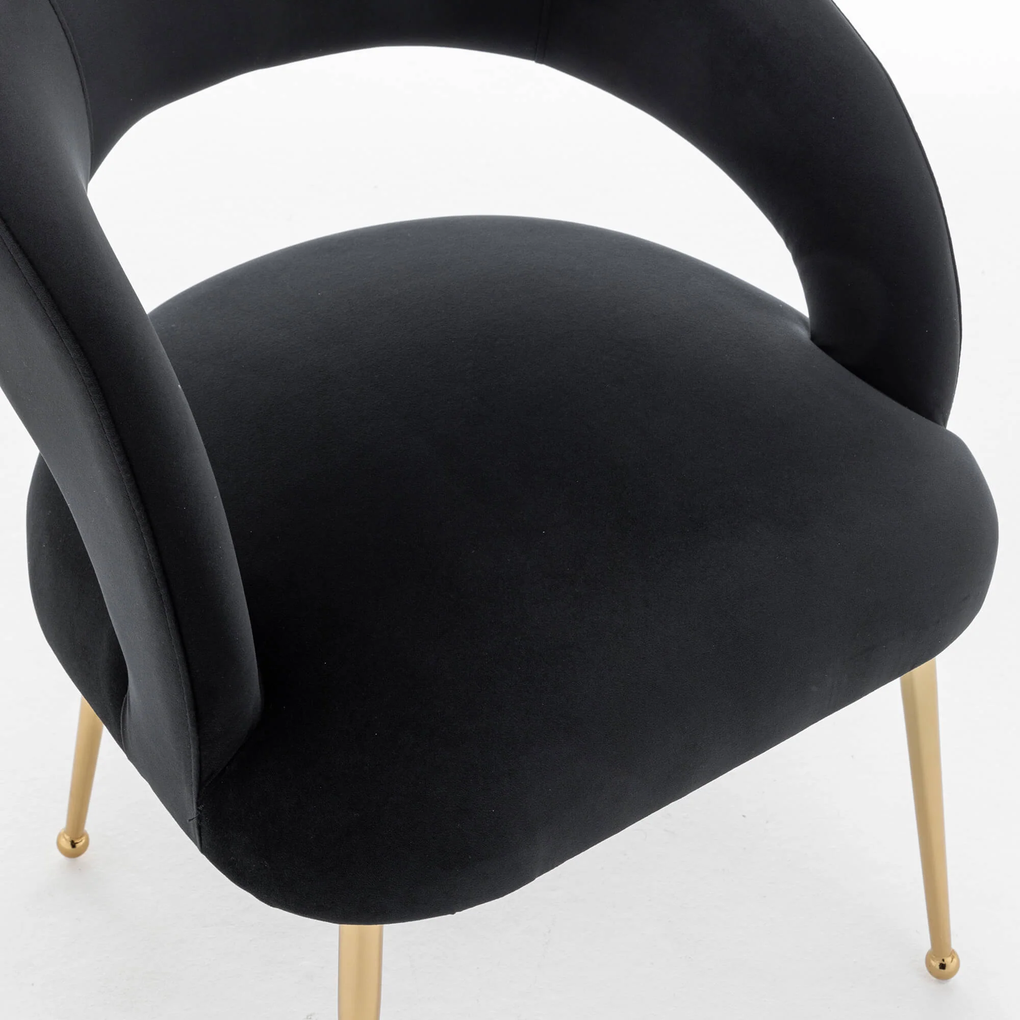 SEYNAR Mid Century Modern Velvet Upolstered Open-Back Dining Chair Set of 2/4/6 - Funk Metal Works LLC