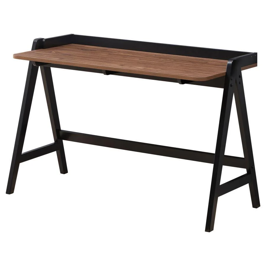 Raul - Writing Desk - Dark Brown - Funk Metal Works LLC