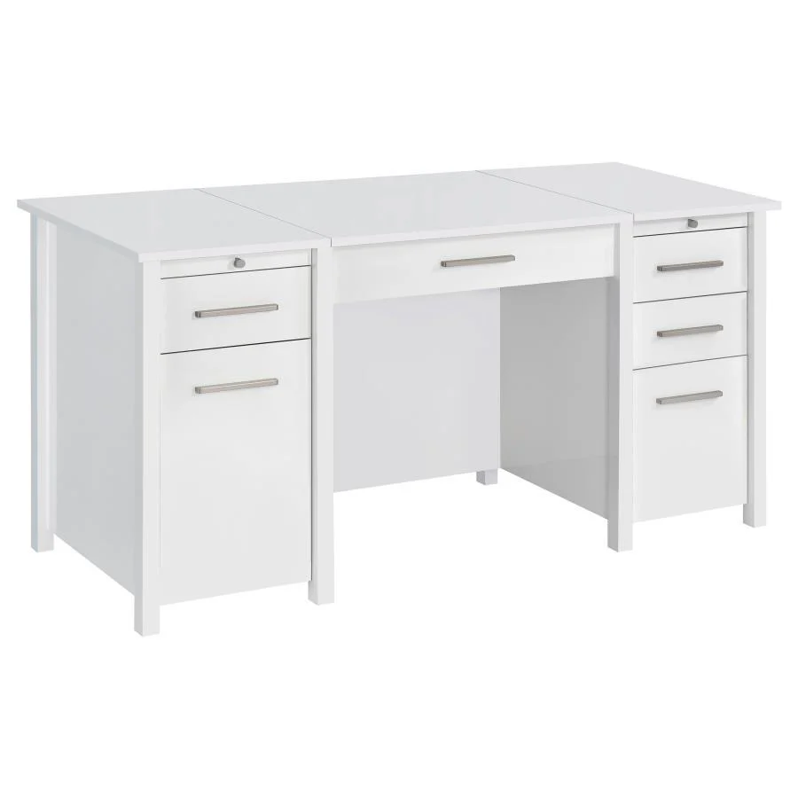 Dylan - Lift Top Desk - White - Funk Metal Works LLC