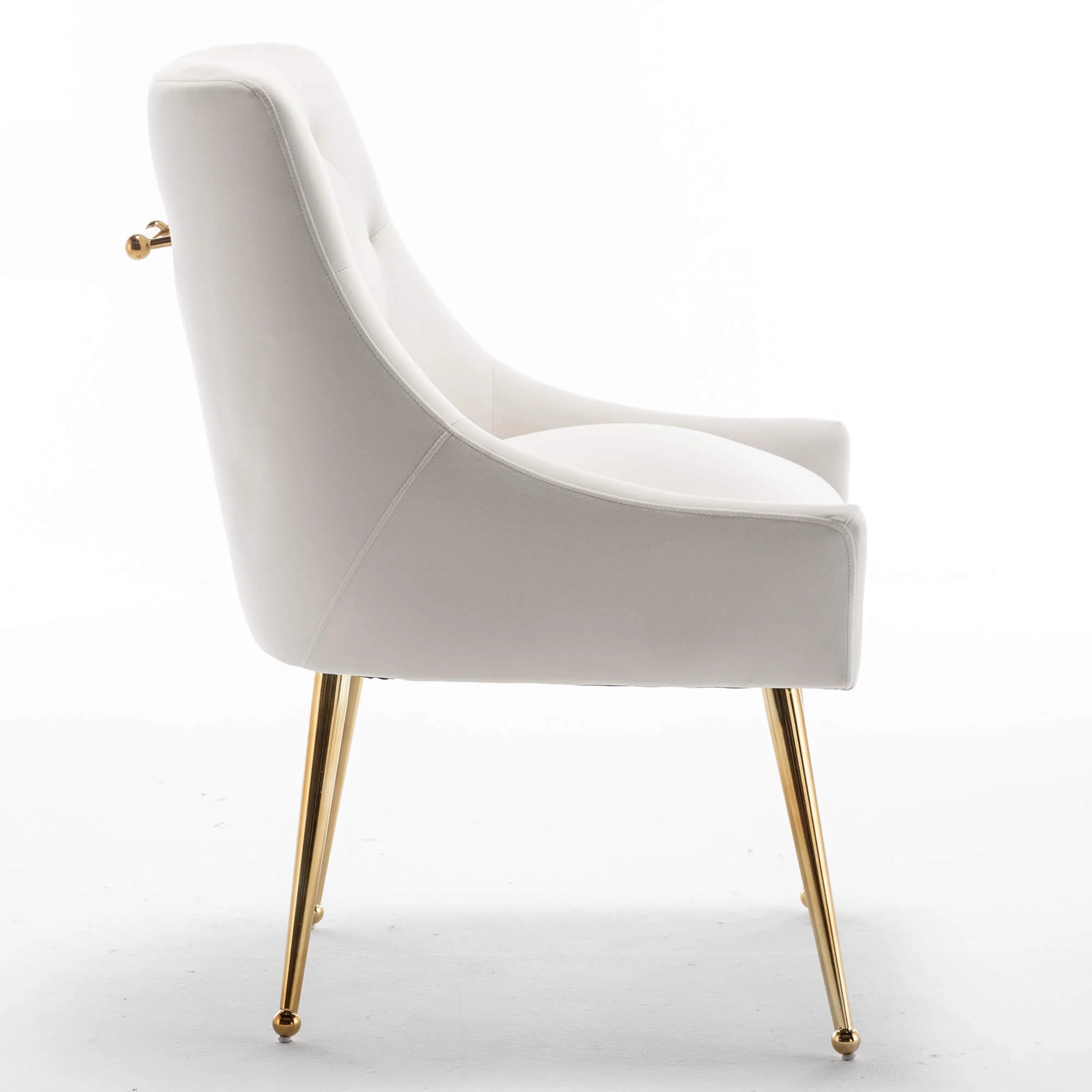 SEYNAR Modern Dining Chairs Set of 2/4/6, Upholstered Accent Chair Tufted Back Armless Chair with Back Pull - Funk Metal Works LLC