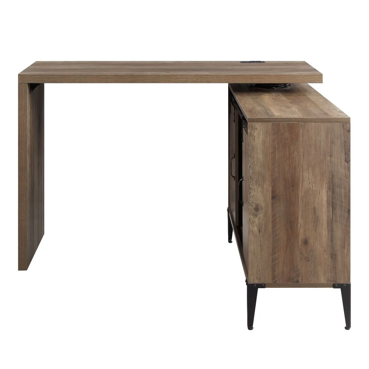 Zakwani - Writing Desk - Rustic Oak & Black Finish - 36