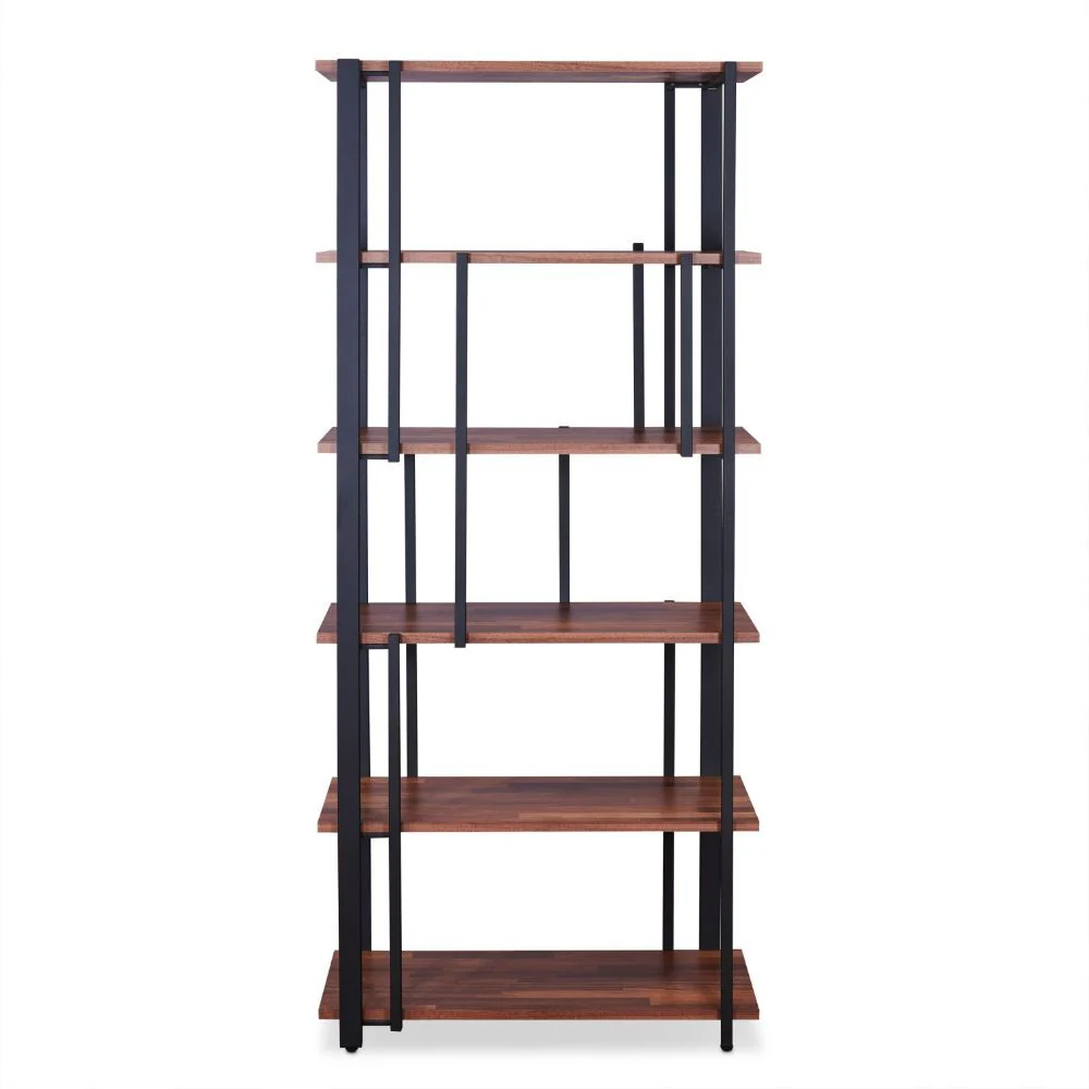 Sara - Bookshelf - Walnut & Sandy Black - Funk Metal Works LLC