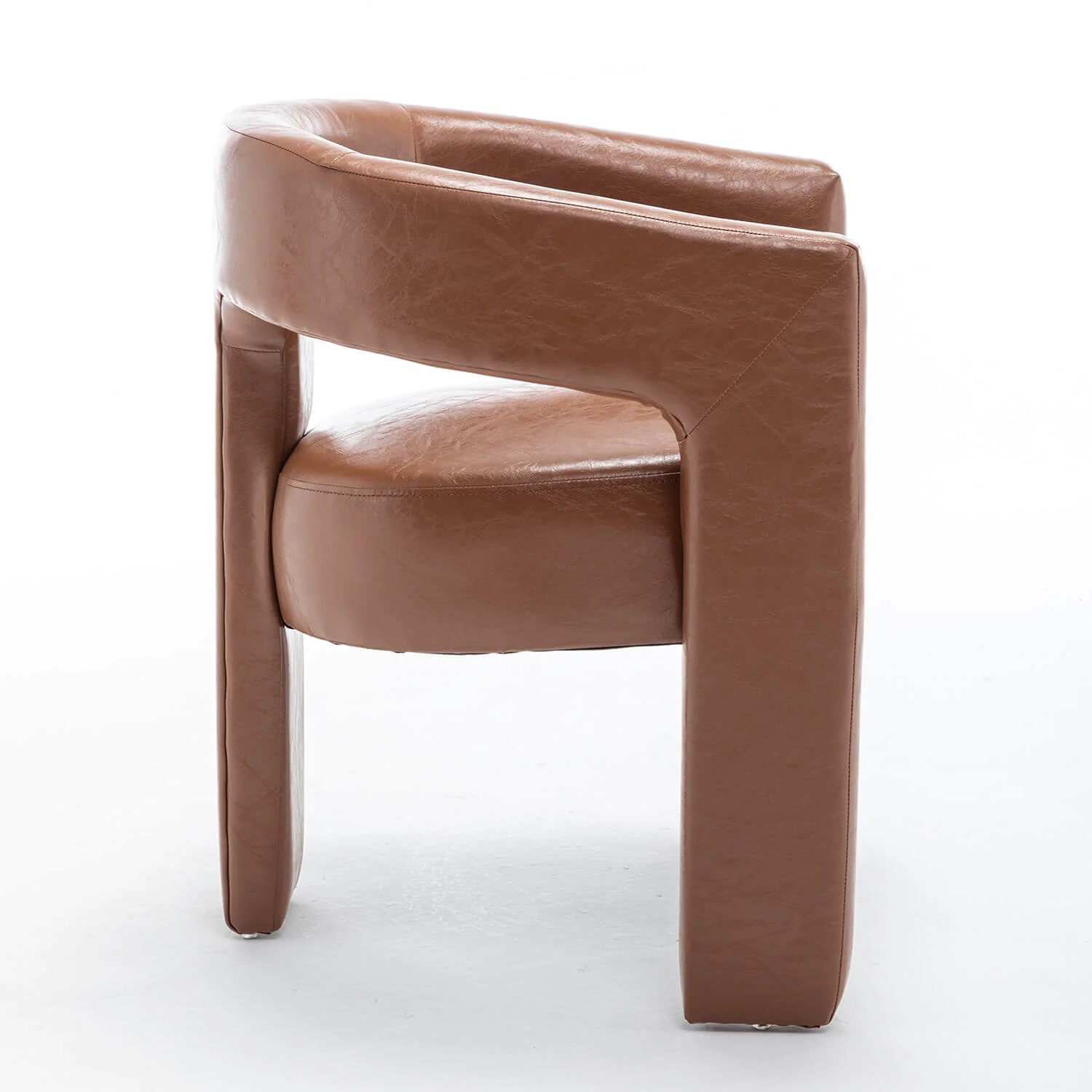 SEYNAR Modern Glam PU Leather Upholstered Dining Chair - Funk Metal Works LLC
