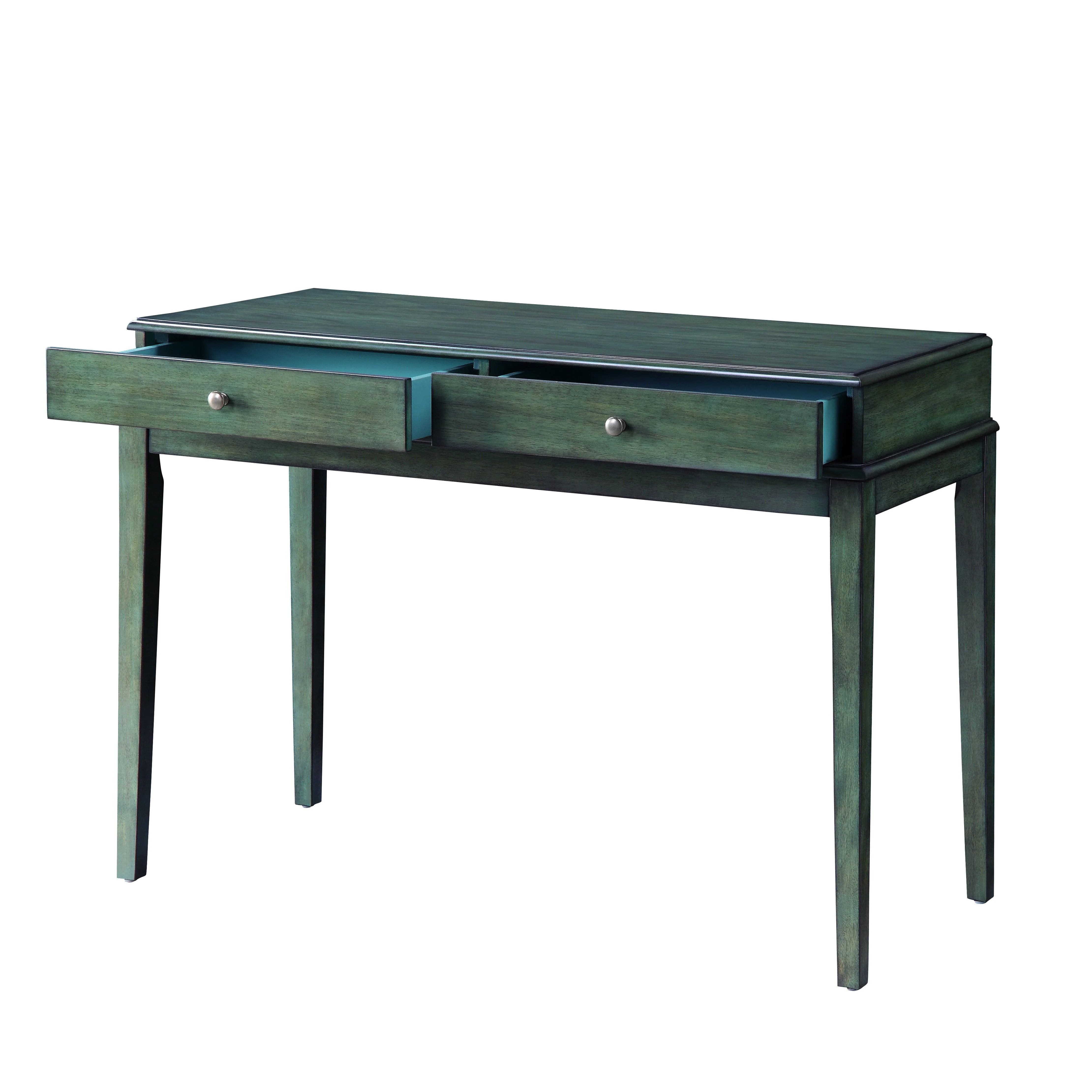 Manas - Writing Desk - Antique Green - Funk Metal Works LLC