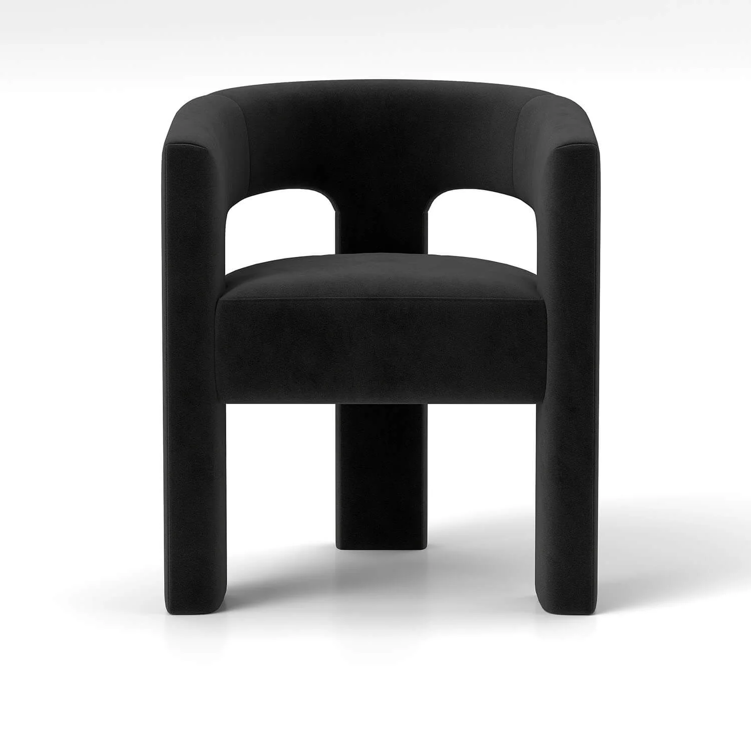 SEYNAR Modern Glam Velvet Upholstered Dining Chair, Open-Back Accent Chair - Funk Metal Works LLC