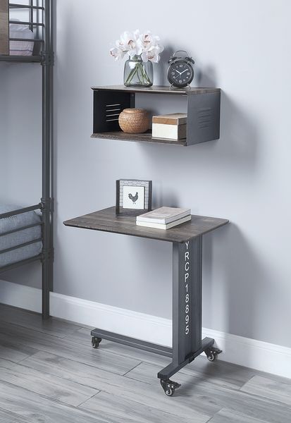 Cargo - Accent Table w/Wall Shelf - Funk Metal Works LLC