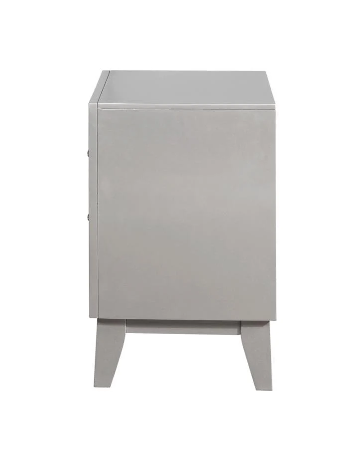 Leighton - Nightstand - Silver - Funk Metal Works LLC