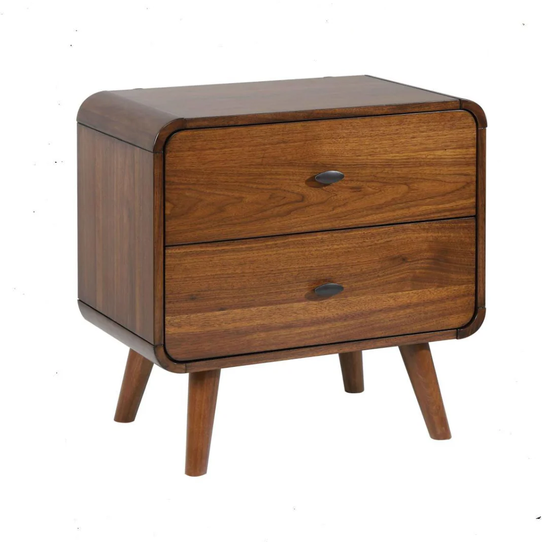 Robyn - 2-Drawer Nightstand - Brown - Funk Metal Works LLC