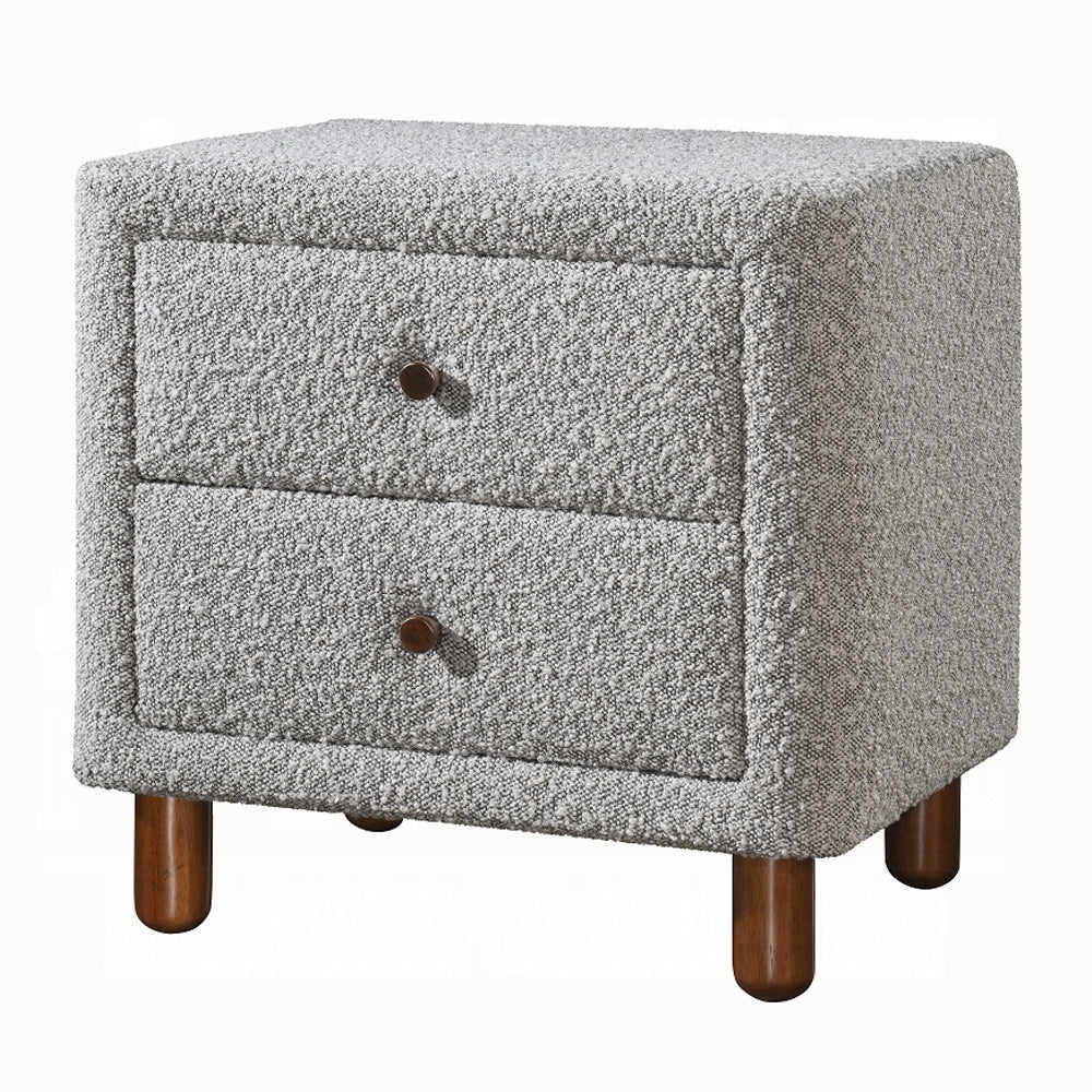 Cleo Boucle Nightstand - Funk Metal Works LLC
