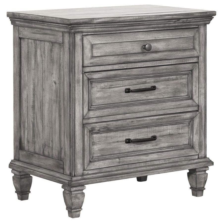 Avenue - Nightstand - Dark Gray - Funk Metal Works LLC