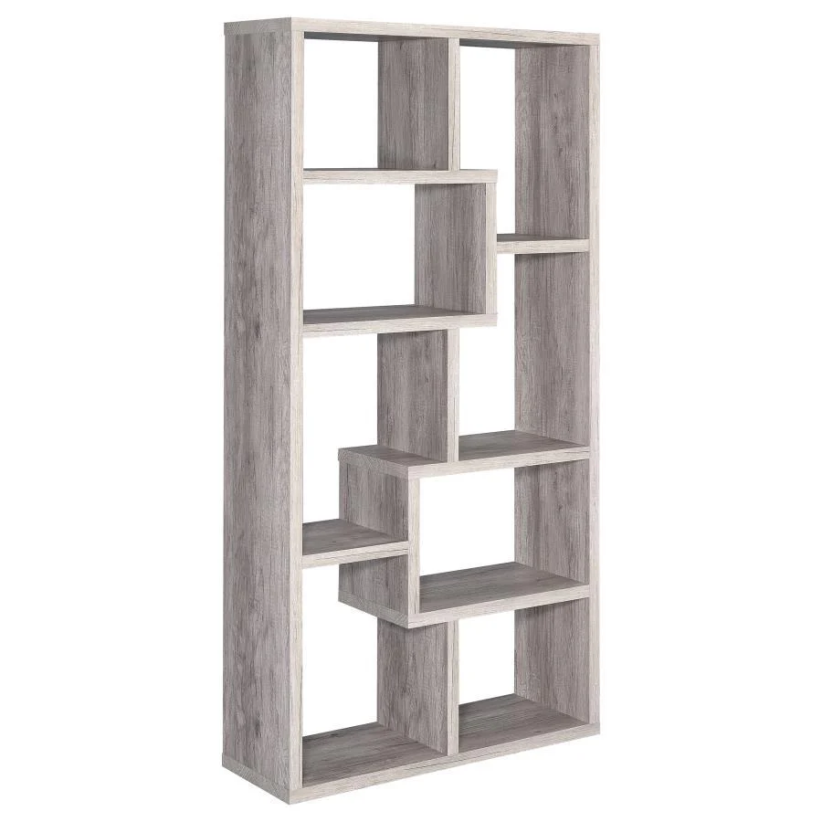 Coaster - 10-shelf Geometric Bookcase - Funk Metal Works LLC