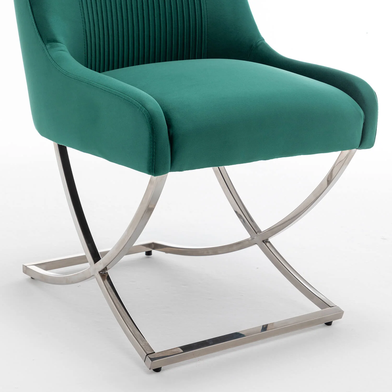 SEYNAR Contempoary Velvet Dining Chair Set of 2/4/6 with Metal Frame Legs and Back Pull - Funk Metal Works LLC