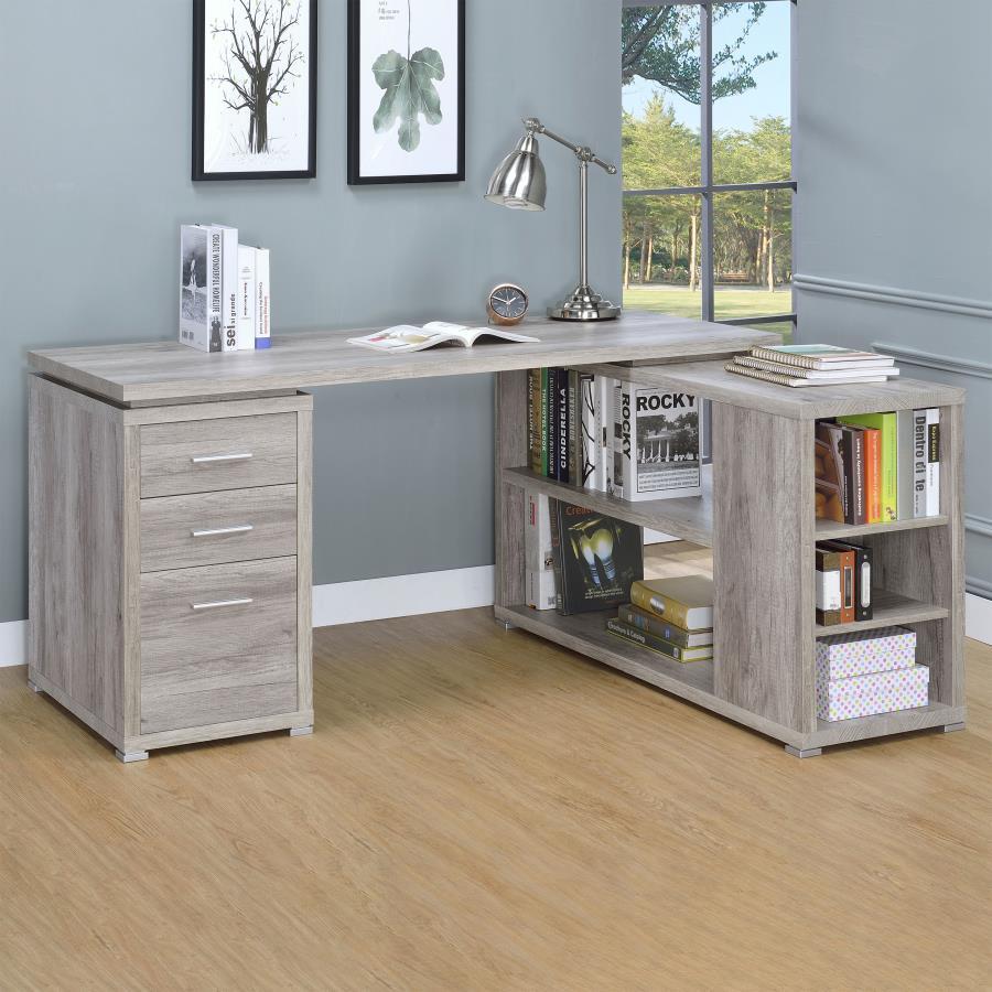 Yvette - L-shape Office Desk - Funk Metal Works LLC