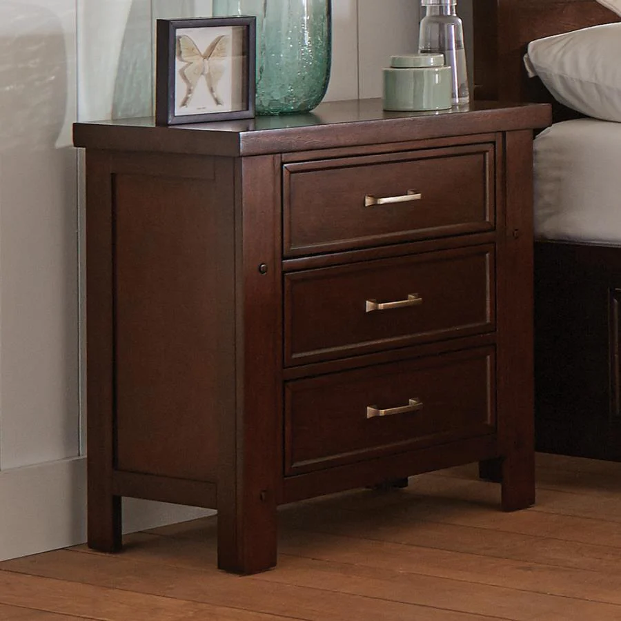 Barstow - Drawer Rectangular Nightstand - Brown - Funk Metal Works LLC