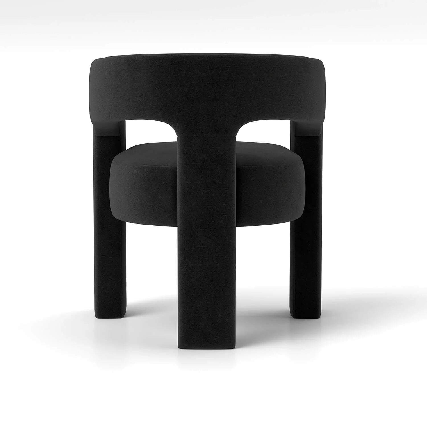 SEYNAR Modern Glam Velvet Upholstered Dining Chair, Open-Back Accent Chair - Funk Metal Works LLC