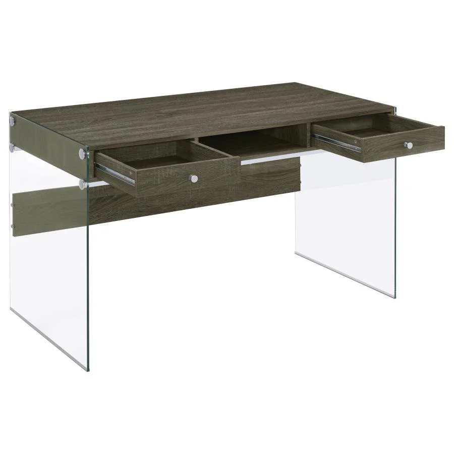 Dobrev - 2-drawer Writing Desk - Funk Metal Works LLC