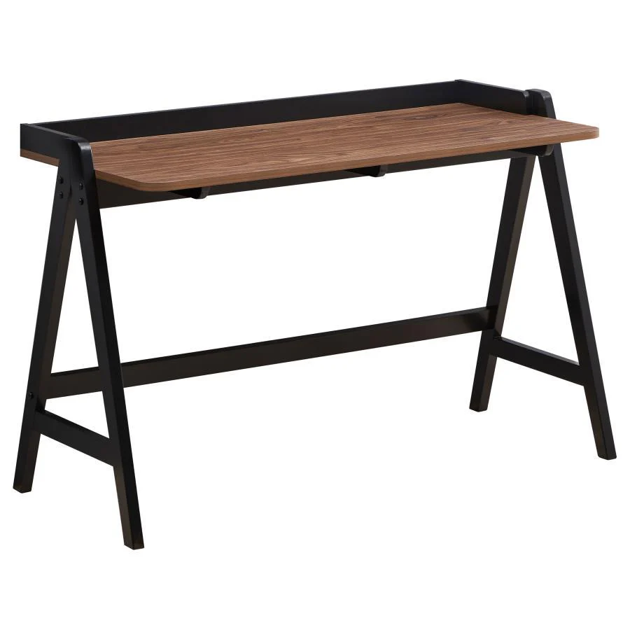 Raul - Writing Desk - Dark Brown - Funk Metal Works LLC