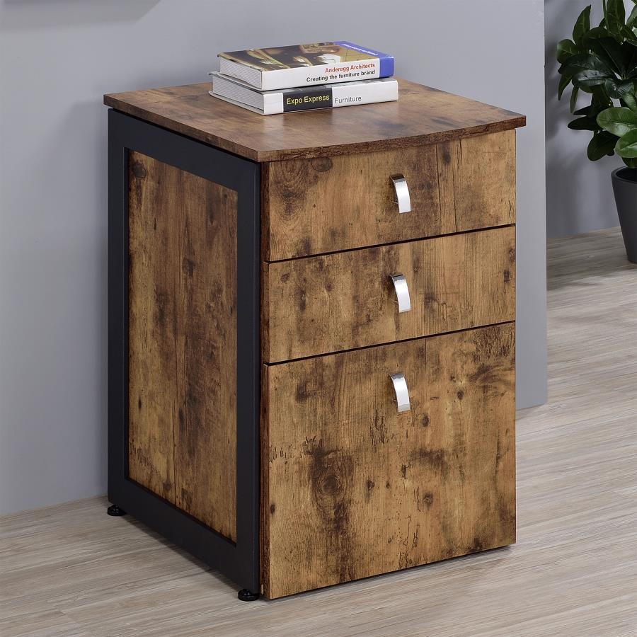 Estrella - Filing Cabinet - Brown - Funk Metal Works LLC