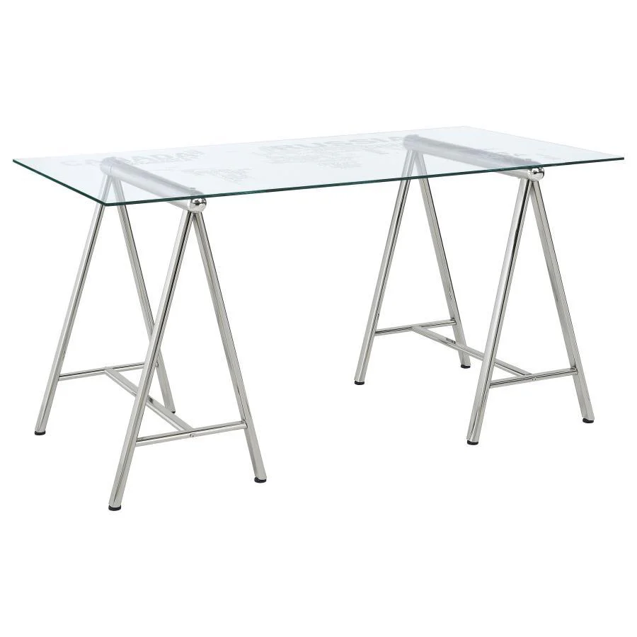 Patton - Writing Desk - Pearl Silver - Funk Metal Works LLC