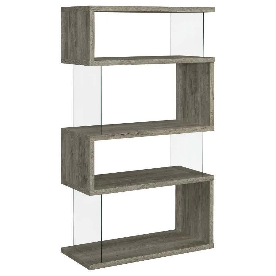 Emelle - Bookcase - Pearl Silver - Funk Metal Works LLC
