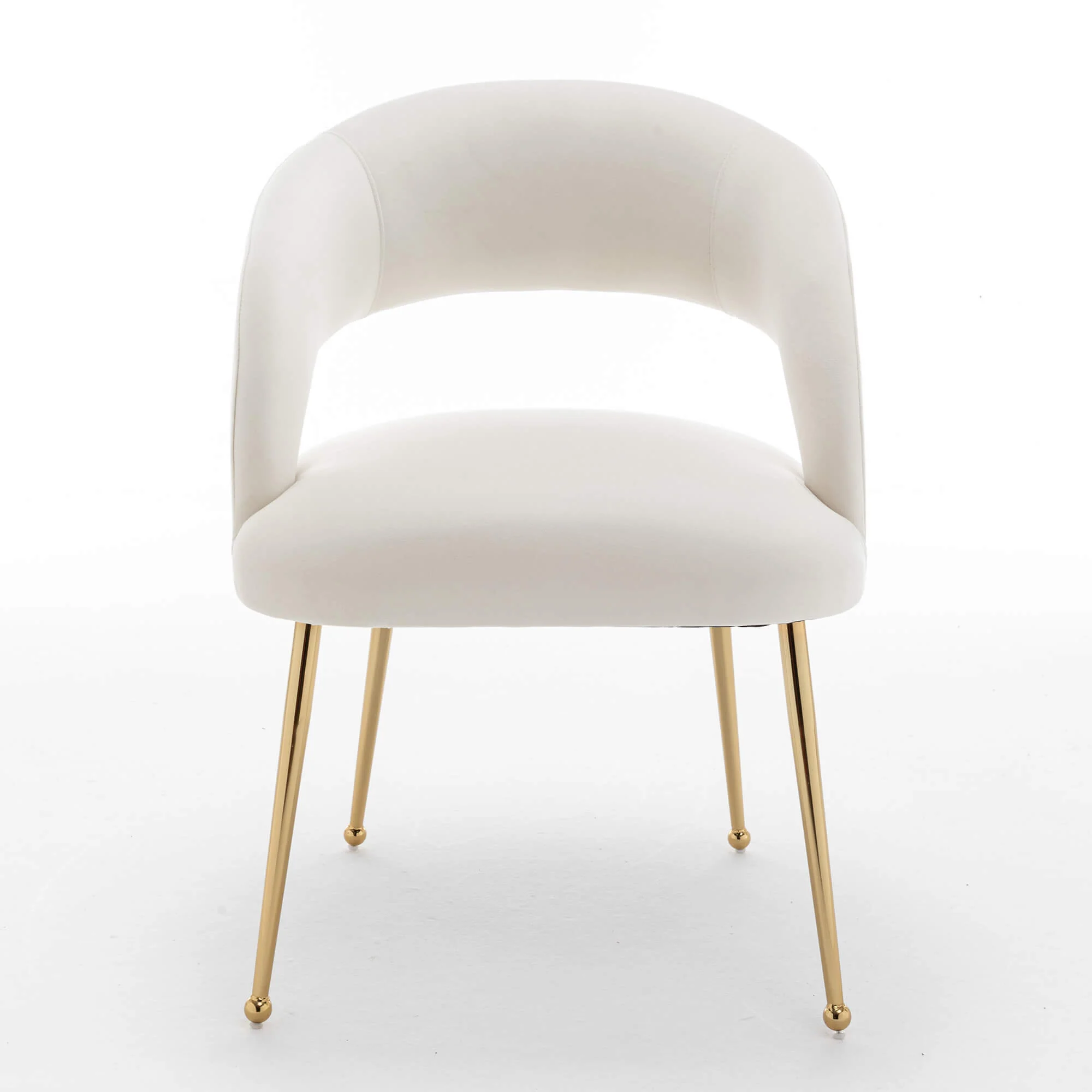 SEYNAR Mid Century Modern Velvet Upolstered Open-Back Dining Chair Set of 2/4/6 - Funk Metal Works LLC