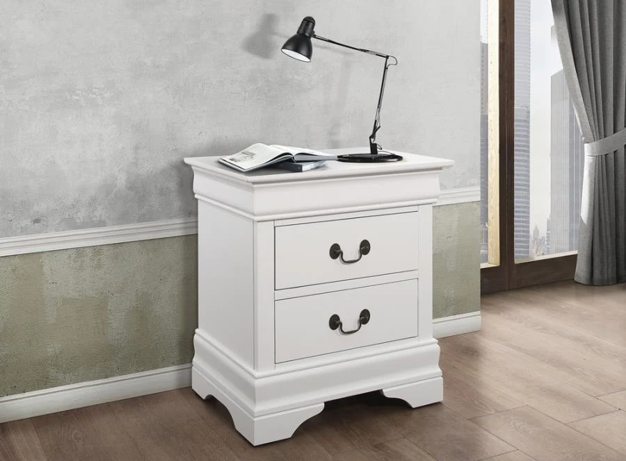 Louis Philippe - Two-drawer Nightstand - Funk Metal Works LLC