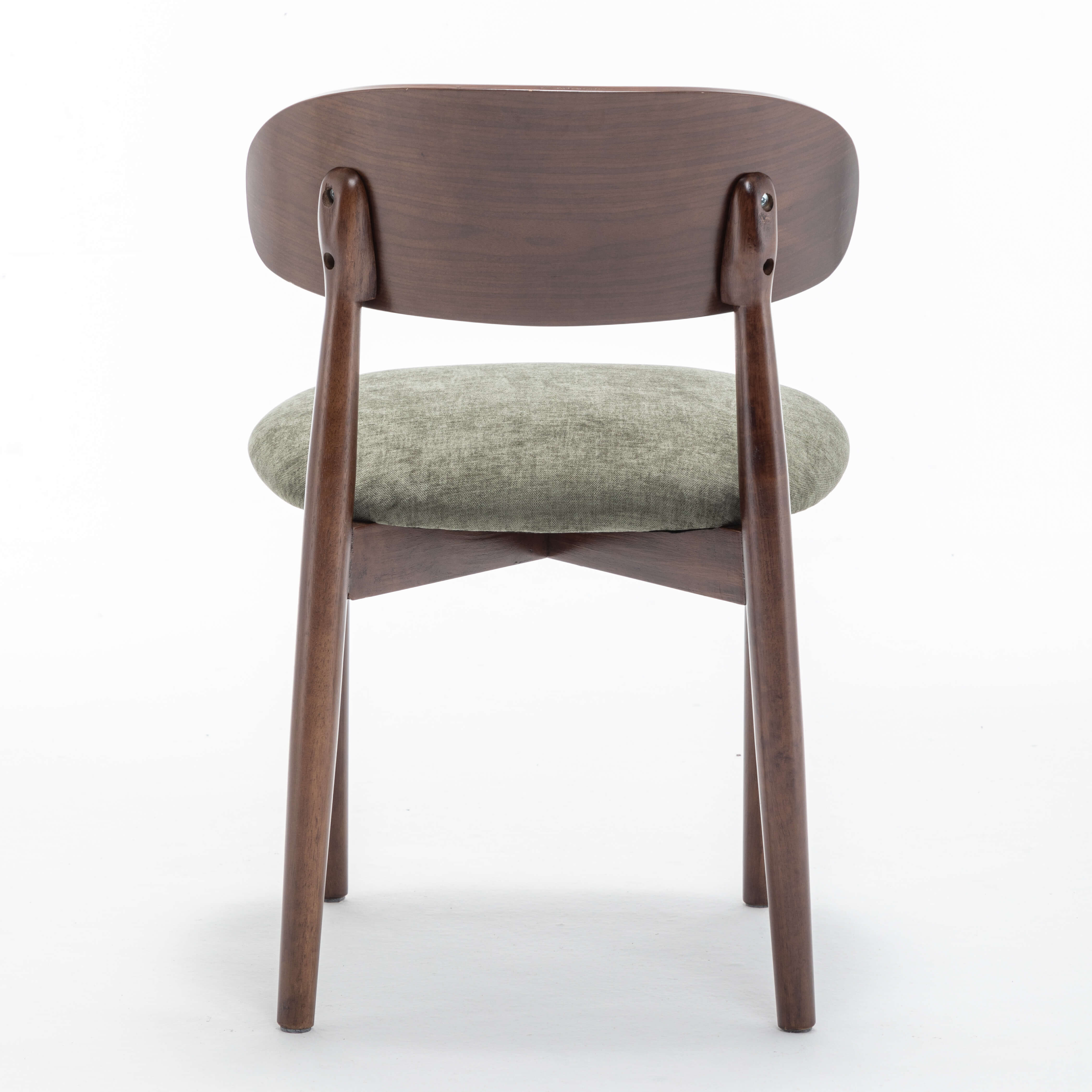 SEYNAR Set of 2/4/6 Mid-Century Modern Chenille Dining Chairs with Solid Wood Frame - Funk Metal Works LLC