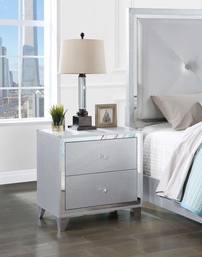 Nightstand - Pearl Silver - Funk Metal Works LLC