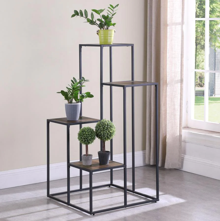 Rito - 4-tier Display Shelf - Brown - Funk Metal Works LLC