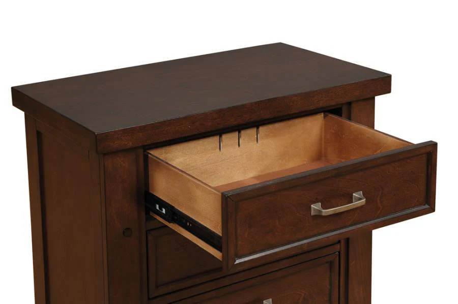 Barstow - Drawer Rectangular Nightstand - Brown - Funk Metal Works LLC
