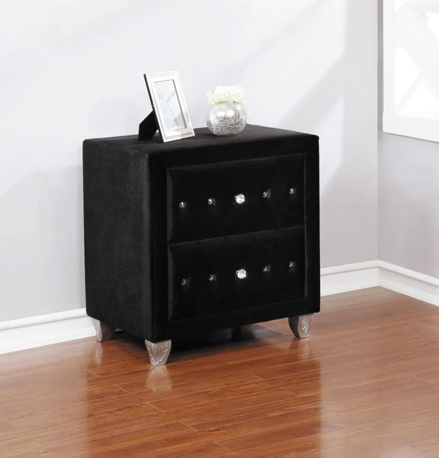 Deanna - 2-drawer Rectangular Nightstand - Funk Metal Works LLC