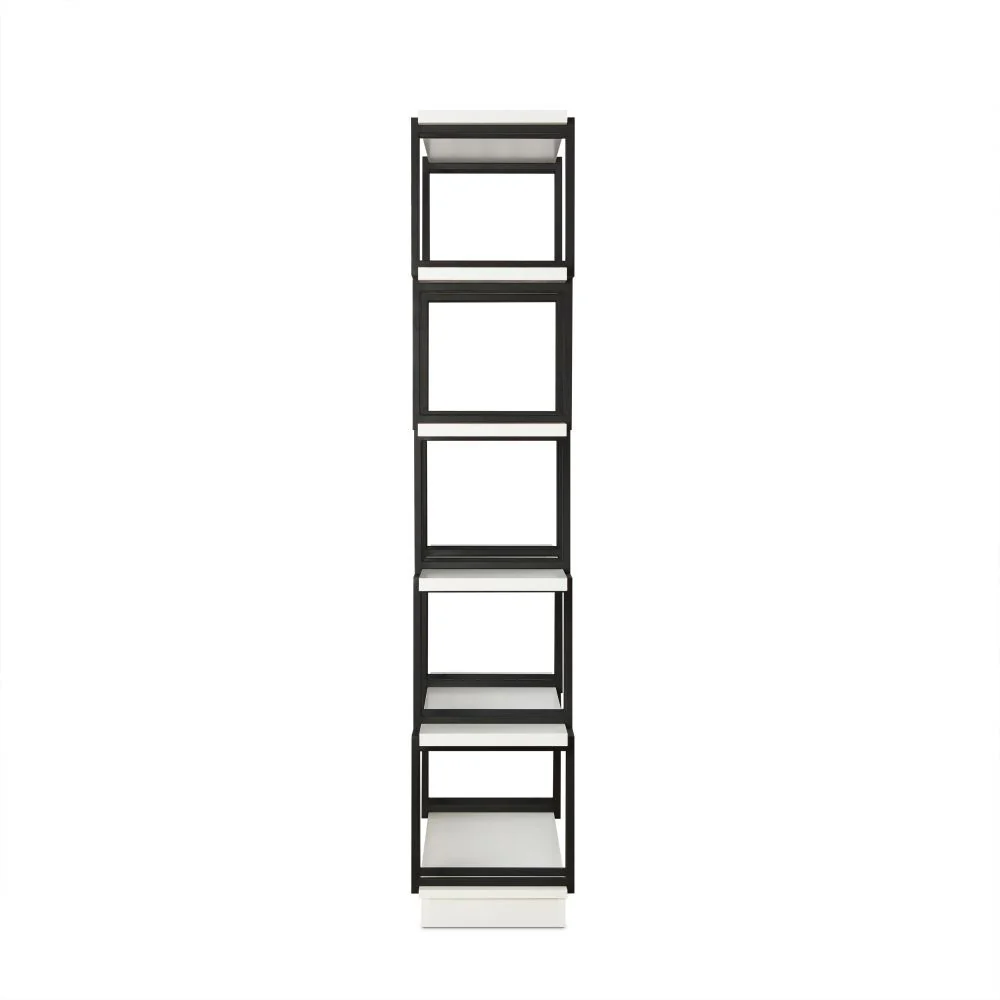 Verne - Bookshelf - White & Black - Funk Metal Works LLC