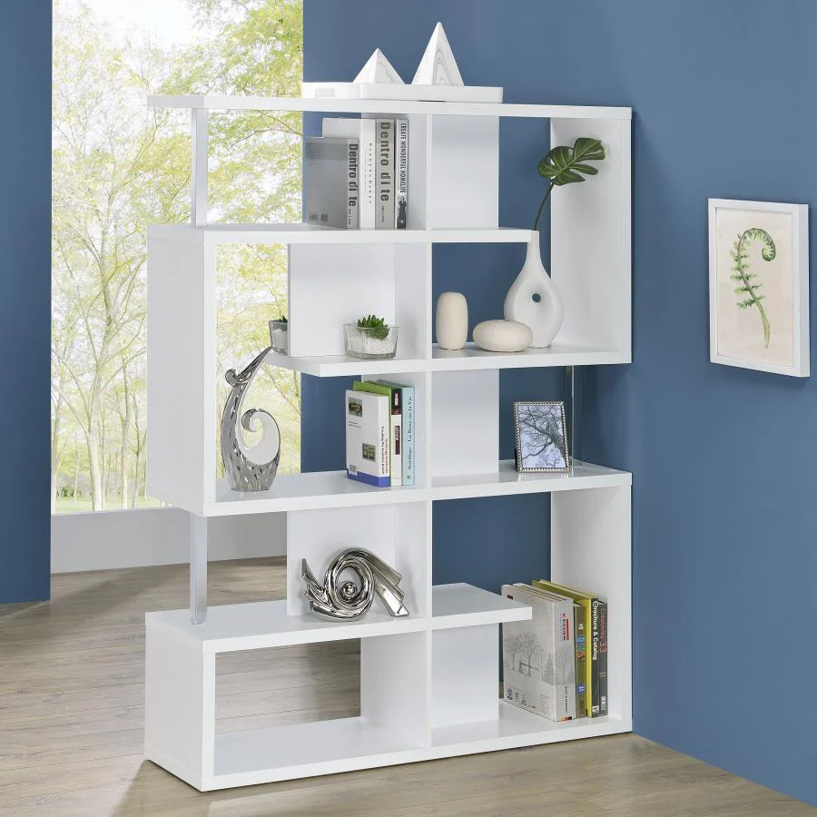 Coaster - 5-tier Geometric Design Bookcase - Funk Metal Works LLC