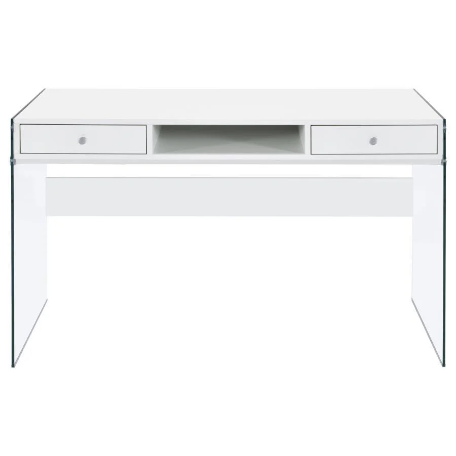 Dobrev - 2-drawer Writing Desk - Funk Metal Works LLC