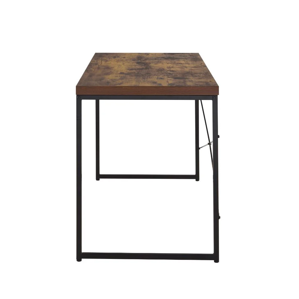 Bob - Desk - Weathered Oak & Black - Funk Metal Works LLC