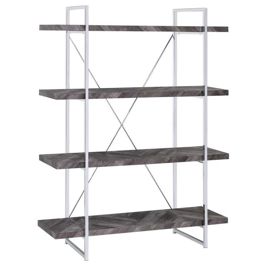Grimma - Bookcase - Gray - Funk Metal Works LLC
