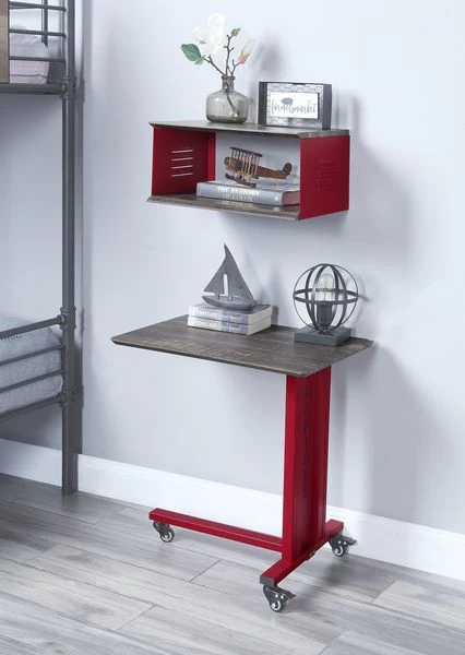 Cargo - Accent Table w/Wall Shelf - Funk Metal Works LLC