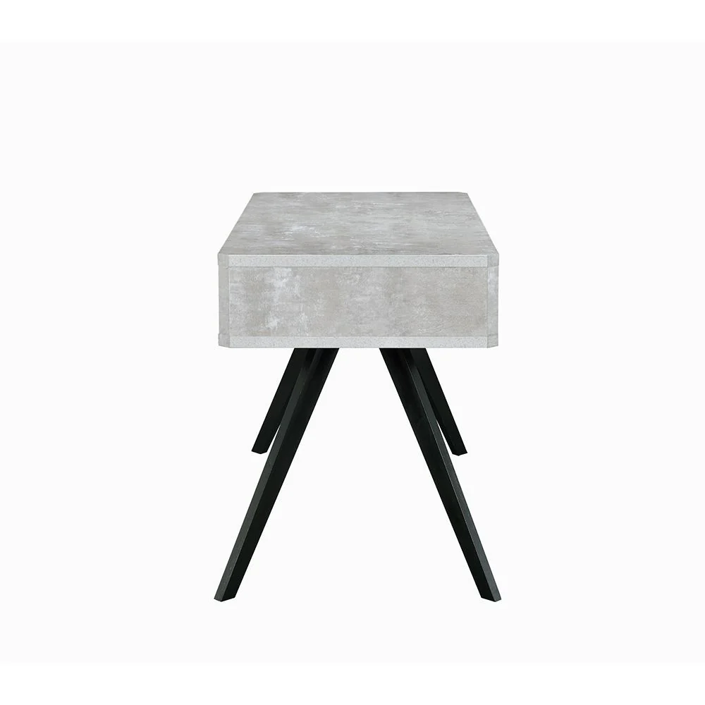 Magna - Desk - Faux Concrete & Black - Funk Metal Works LLC