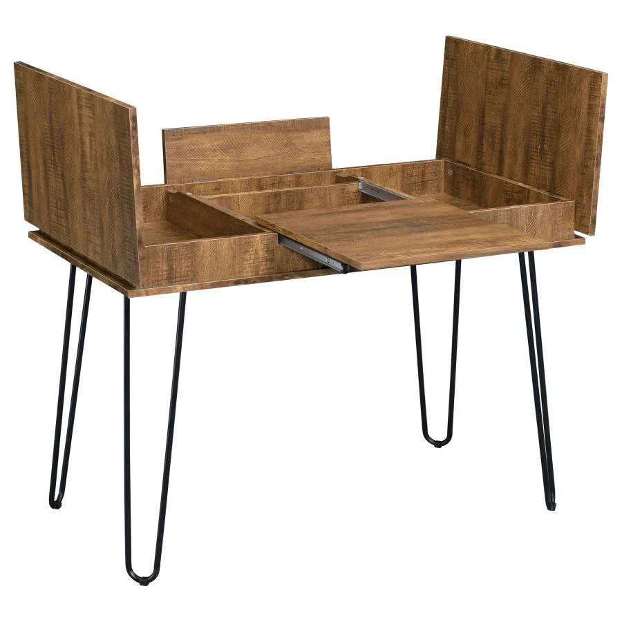 Sheeran - Writing Desk - Light Brown - Funk Metal Works LLC