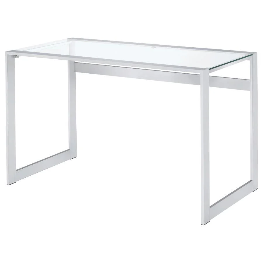 Hartford - Writing Desk - Pearl Silver - Funk Metal Works LLC
