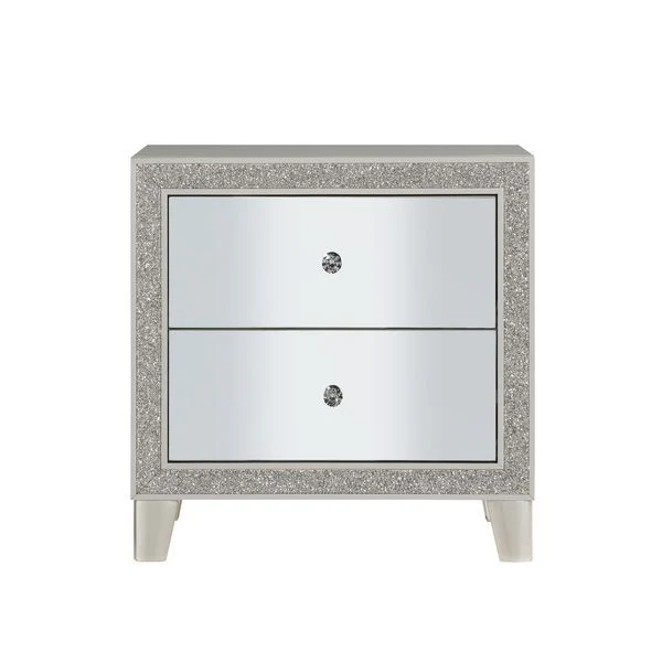Sliverfluff - Nightstand - Mirrored & Champagne Finish - Funk Metal Works LLC