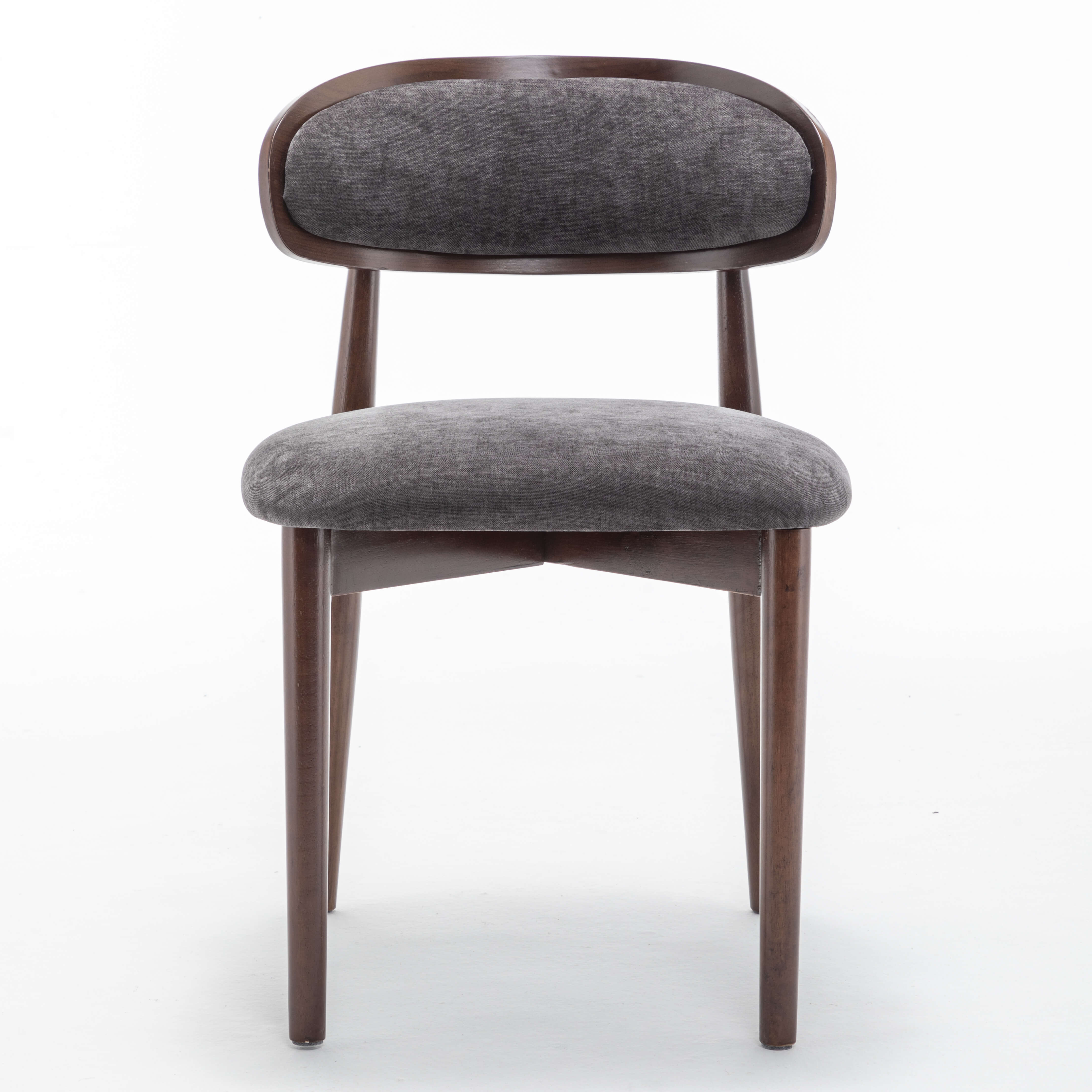SEYNAR Set of 2/4/6 Mid-Century Modern Chenille Dining Chairs with Solid Wood Frame - Funk Metal Works LLC