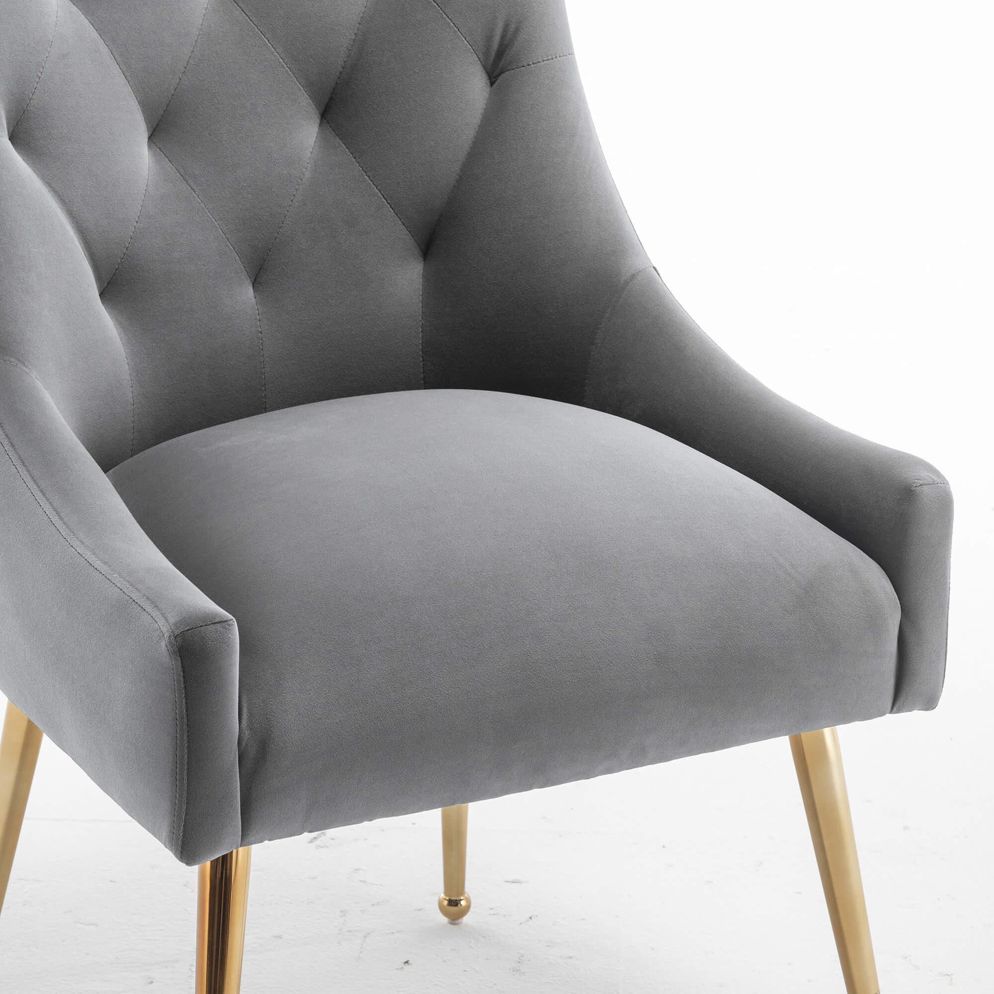 SEYNAR Modern Dining Chairs Set of 2/4/6, Upholstered Accent Chair Tufted Back Armless Chair with Back Pull - Funk Metal Works LLC